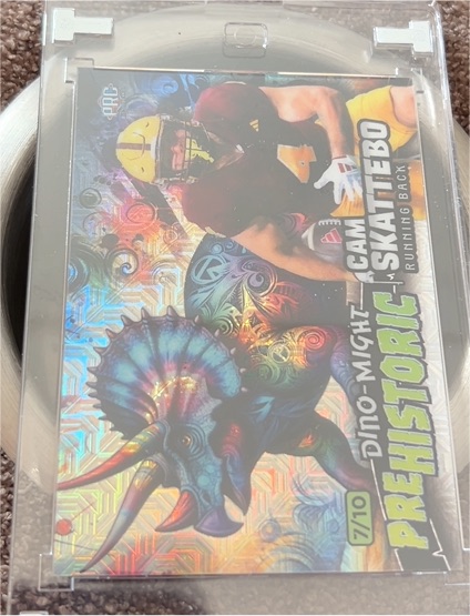 2024 Wild Card Prehistoric Dino-Might #7/10 Cam Skattebo — front