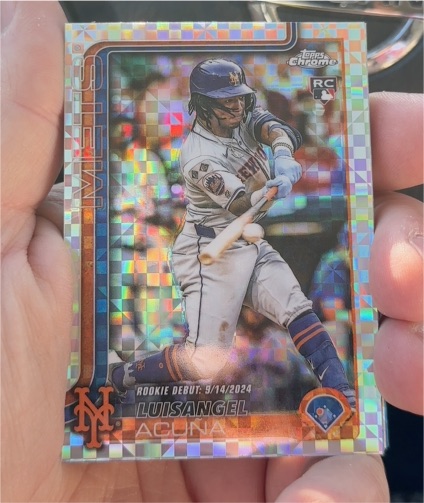 2025 Topps Chrome Update Series #USC53 Luisangel Acuna Rookie Debut — front