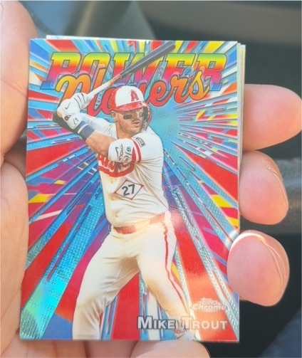 2025 Topps Chrome Update Power Players #PP-34 Mike Trout — front