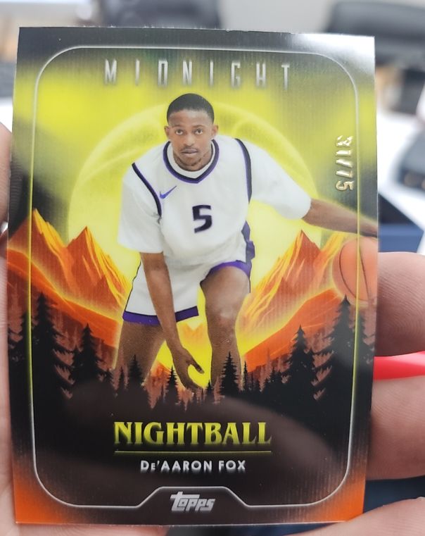 2023-24 Topps Midnight #NB-20 De'Aaron Fox Nightball — front