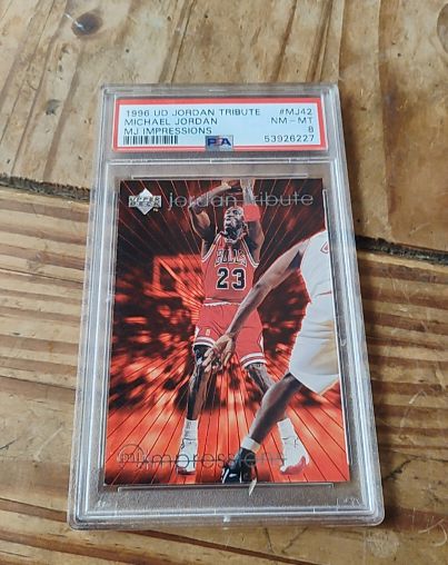 1996 UD Jordan Tribute #MJ42 Michael Jordan MJ Impressions — front