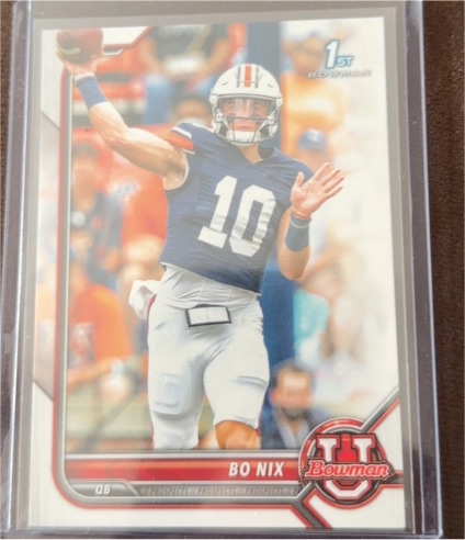 2022 Bowman University #8 Bo Nix — front