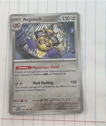 2023 Pokémon SV04: Paradox Rift #134 Aegislash — front