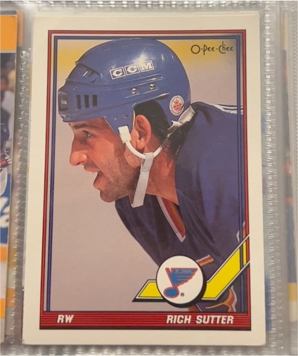 1991-92 O-Pee-Chee #143 Rich Sutter — front