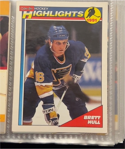 1991-92 O-Pee-Chee #403 Brett Hull — front