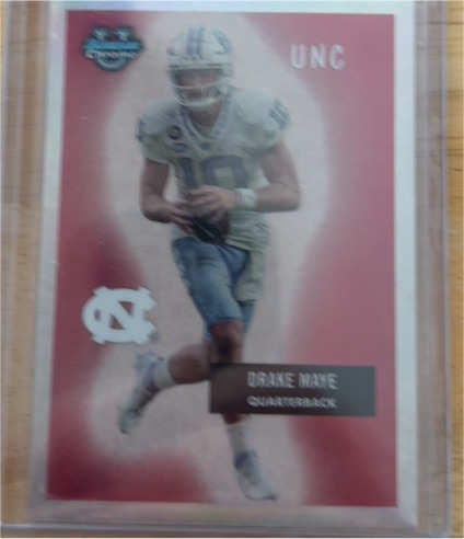 2023 Bowman University Chrome - 1955 Bowman Football #55BF-17 Drake Maye — front