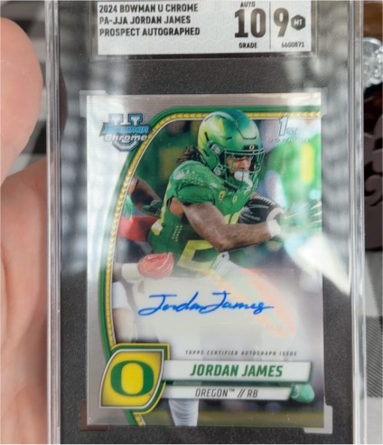 2024 Bowman University Chrome #PA-JJA Jordan James — front