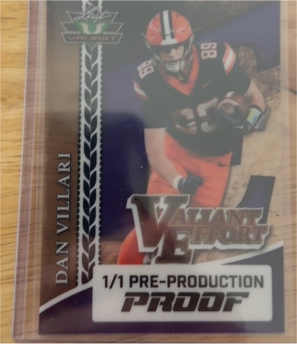 2025 Leaf Valiant Effort 1/1 Pre-Production Proof Dan Villari — front