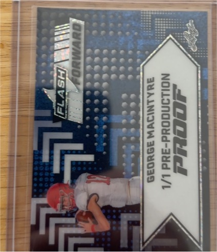 2024 Leaf Flash Football #1 George MacIntyre 1/1 Pre-Production Proof — front