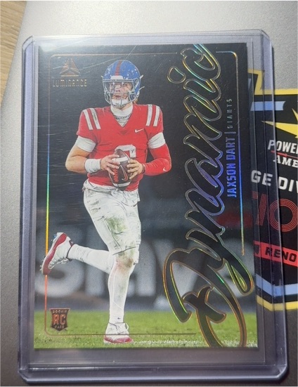 2025 Panini Luminance #14 Jaxson Dart Dynamic RC NY Giants — front