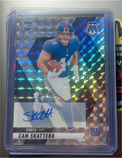 2025 Panini Mosaic #305 Cam Skattebo Rookie Autographs Mosaic — front
