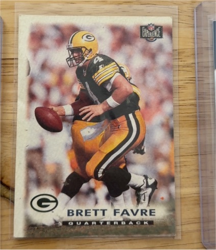 1996 Score Board NFL Experience #34 Brett Favre — front