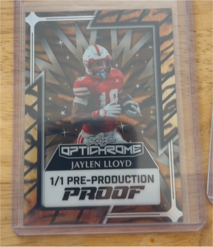 2025 Leaf Optichrome #1/1 Jaylen Lloyd — front