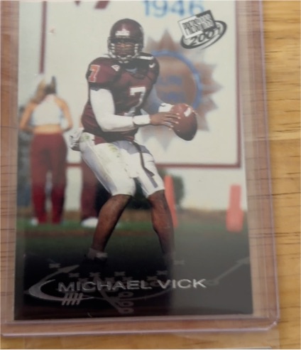 2001 Press Pass #1 Michael Vick — front