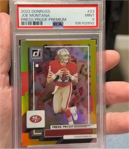 2022 Donruss #23 Joe Montana Press Proof Premium — front
