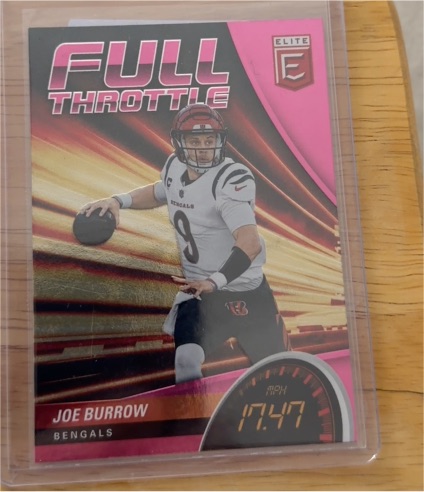 2022 Panini Donruss Elite Full Throttle Pink #FT16 Joe Burrow — front