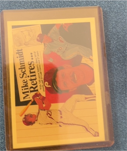 1990 Upper Deck #20 Mike Schmidt Retires — front