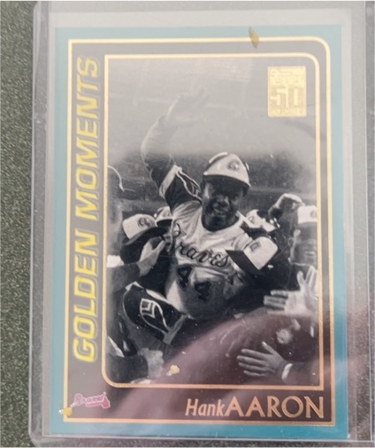 2001 Topps #385 Hank Aaron Golden Moments — front