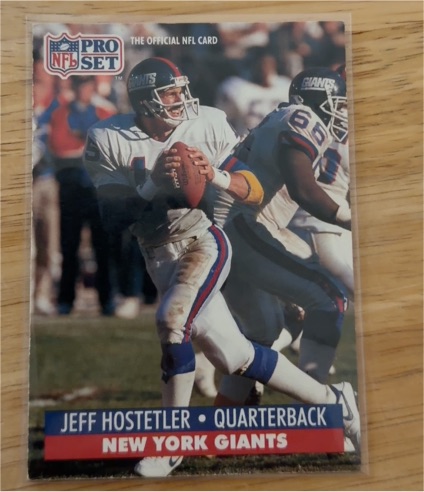 1991 Pro Set #63 Jeff Hostetler — front