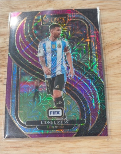 2024-25 Panini Select FIFA #158 Lionel Messi Mezzanine Pink Mojo Prizm /299 — front
