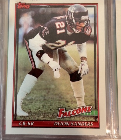 1991 Topps #582 Deion Sanders — front