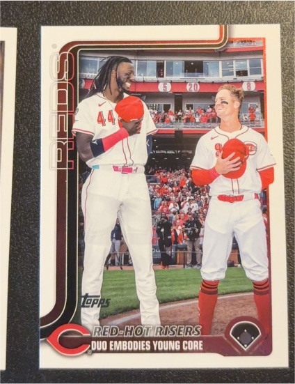 2025 Topps Update #US331 Red-Hot Risers (Elly De La Cruz / Matt McLain) — front