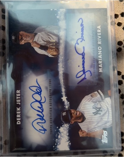 2024 Topps Luminaries #15 Derek Jeter / Mariano Rivera Dual Autograph — front