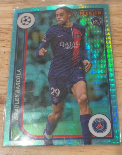 2023-24 Topps Merlin UEFA Club Competitions #96 Bradley Barcola — front