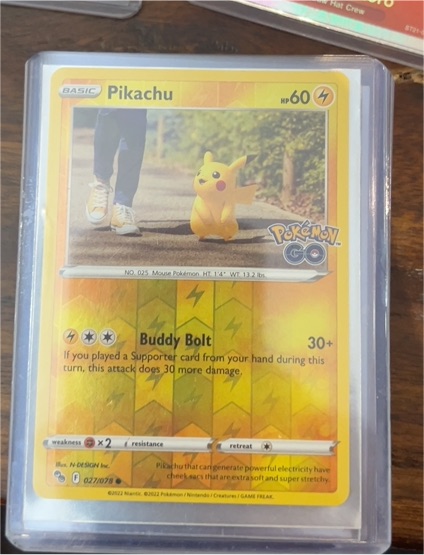 2022 Pokémon TCG #027 Pikachu Pokémon GO — front