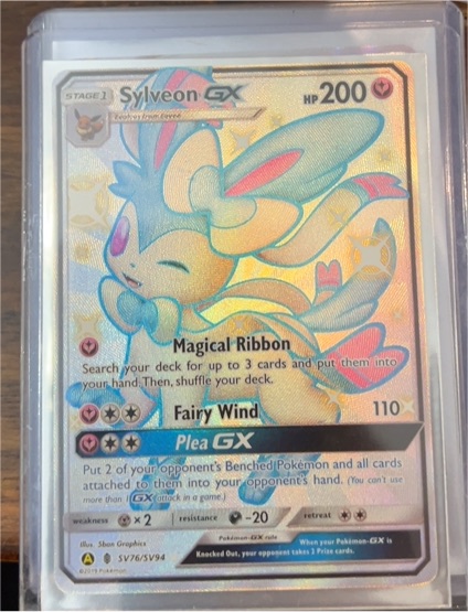 2019 Pokemon Sun & Moon Hidden Fates #SV76 Sylveon GX — front