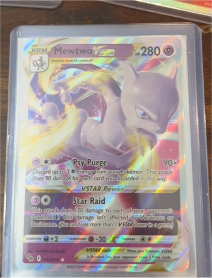 2022 Pokémon TCG Pokémon GO #31 Mewtwo VSTAR — front