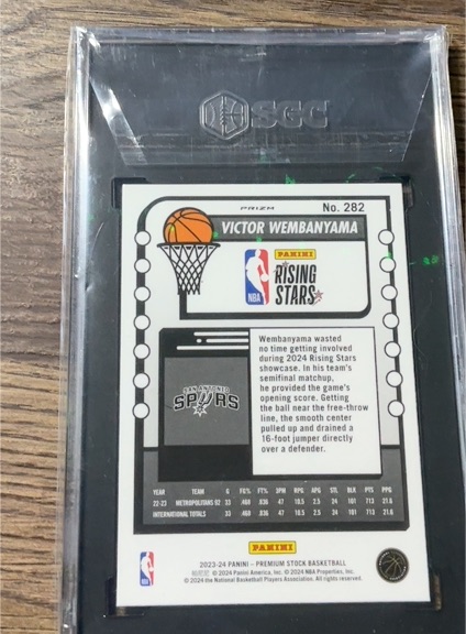2023-24 Panini NBA Hoops Premium Stock #282 Victor Wembanyama — front