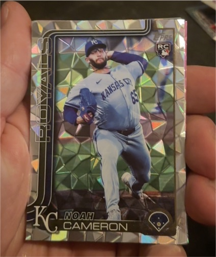 2025 Topps Update #US56 Noah Cameron Silver Patterned Foilboard (RC) - Royals — front