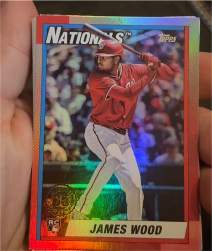 2025 Topps Update Series - 1990 Topps Baseball #U90-28 James Wood — front