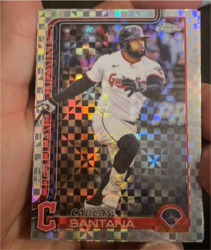 2025 Topps Chrome Update #USC11 Carlos Santana — front