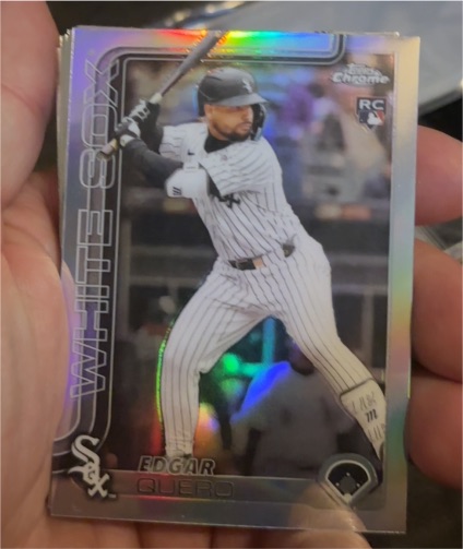 2025 Topps Chrome Update #USC165 Edgar Quero Rookie Card — front