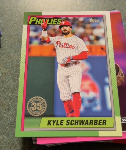 2025 Topps Series 1 1990 35th Anniversary #T90-31 Kyle Schwarber — front