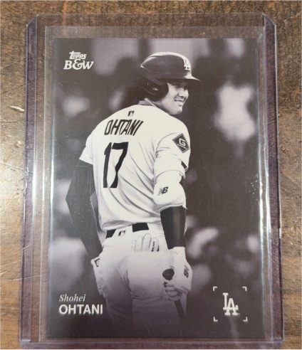 2025 Topps Black & White #001 Shohei Ohtani — front