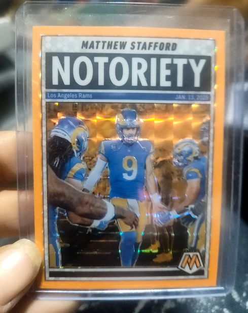 2025 Panini Mosaic #7 Matthew Stafford Notoriety — front