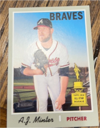 2019 Topps Heritage #232 A.J. Minter — front