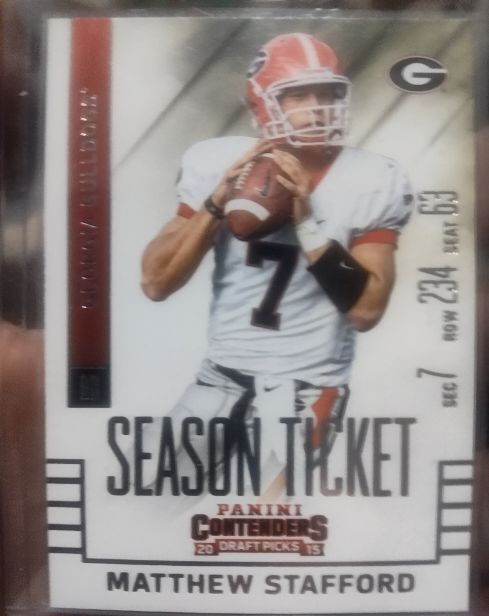 2015 Panini Contenders Draft Picks #73 Matthew Stafford — front