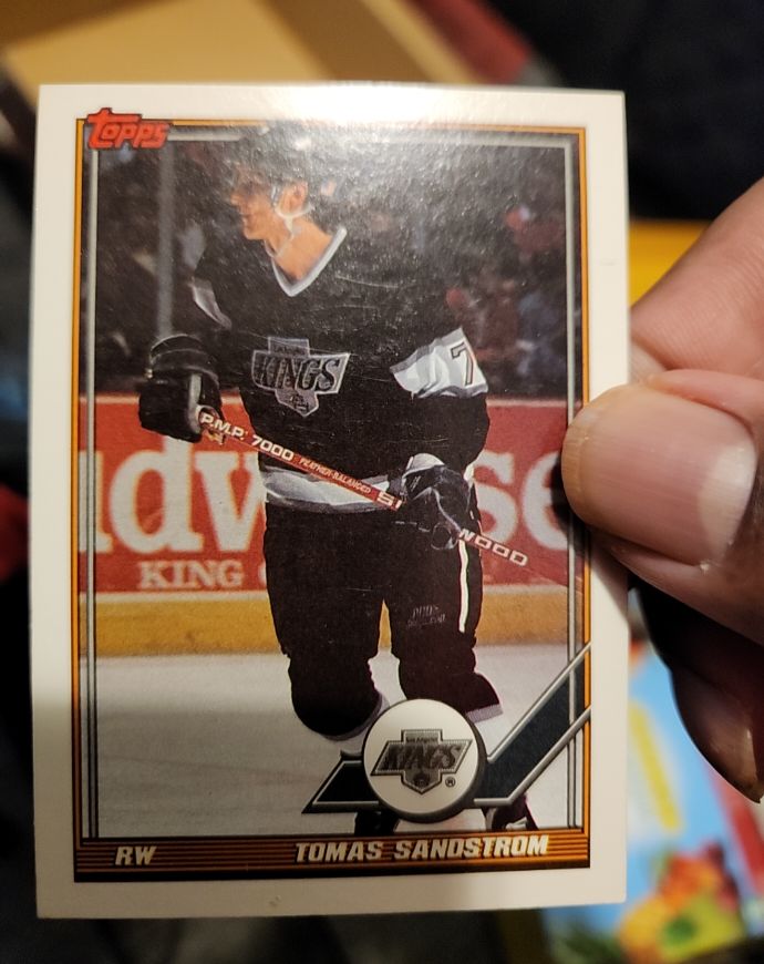 1991-92 Topps #173 Tomas Sandstrom — front