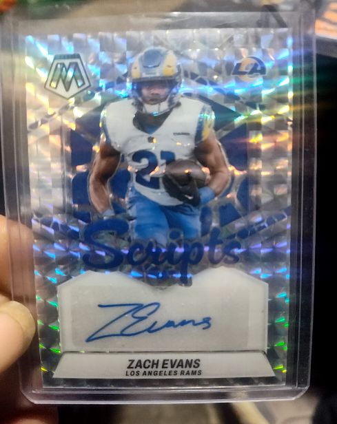 2024 Panini Mosaic Scripts #SC-ZEV Zach Evans — front