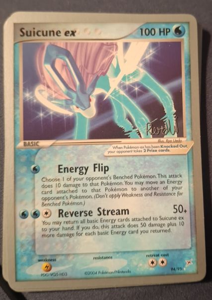 2004 Pokemon EX Team Magma vs Aqua #94 Suicune ex — front