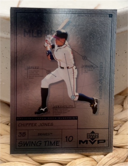 1999 Upper Deck MVP Swing Time #S9 Chipper Jones — front