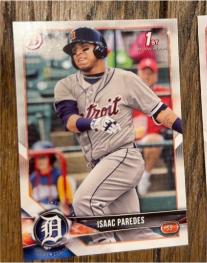 2018 Bowman #BP76 Isaac Paredes — front