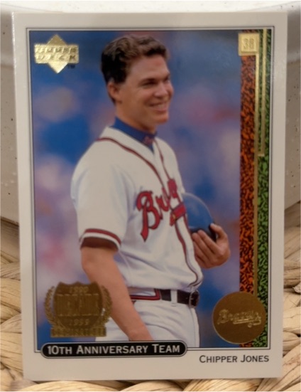 1999 Upper Deck #X4 Chipper Jones 10th Anniversary Team — front