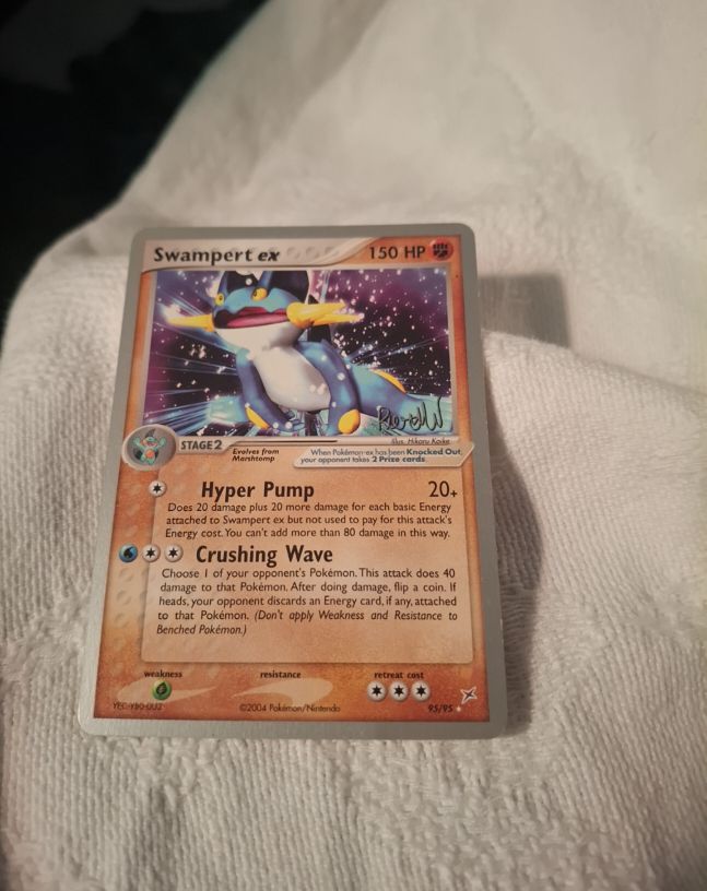 2004 Pokemon EX Team Magma vs Team Aqua #95 Swampert ex — front