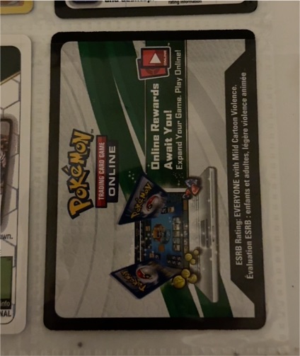 Pokemon TCG Online Code Card — front