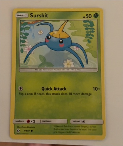 2017 Pokémon Sun & Moon #7 Surskit — front